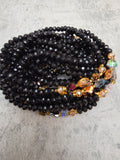 Black Velvet Clasp Waist Beads