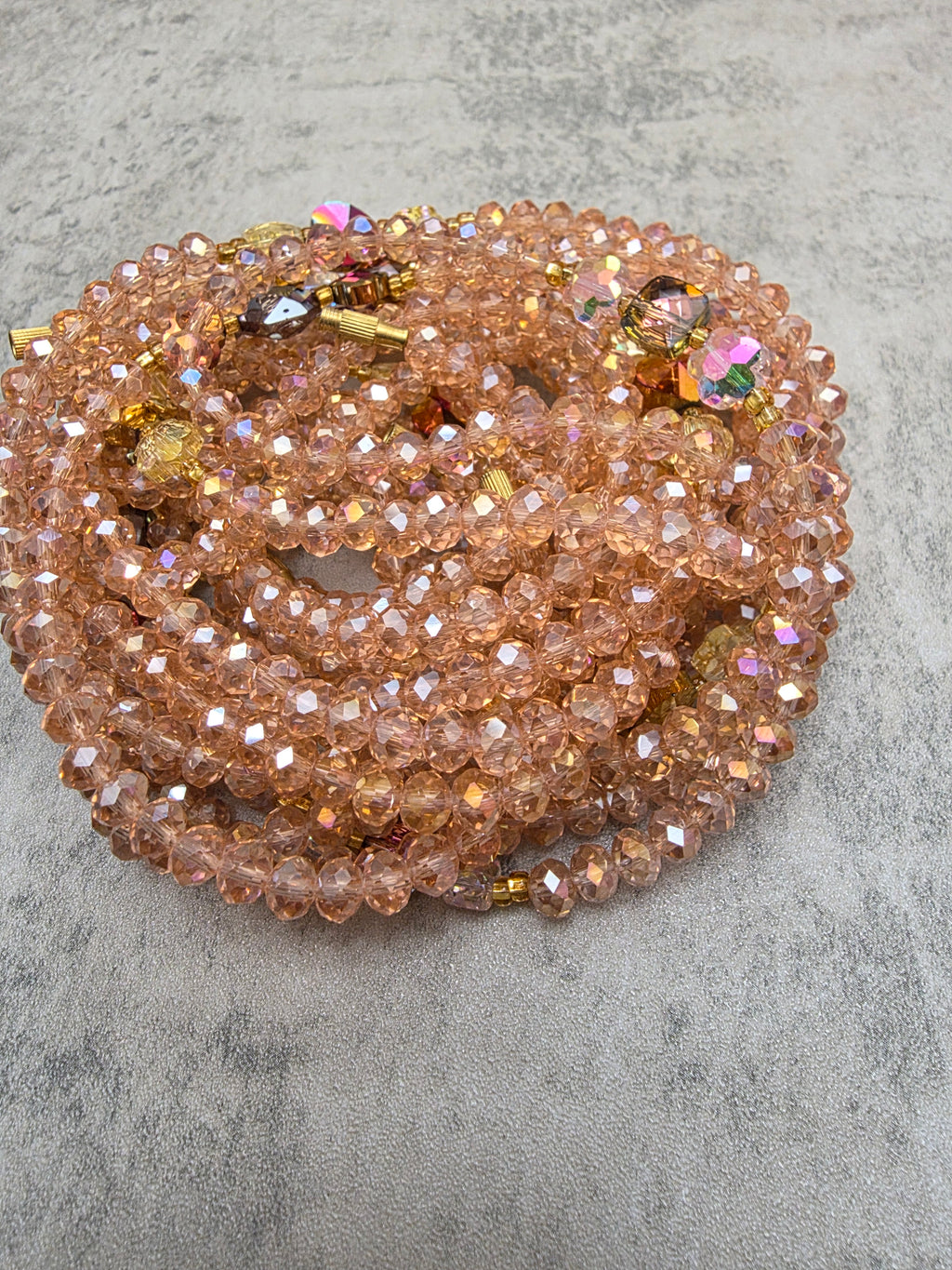 Champagne Blush Clasp Waist Beads