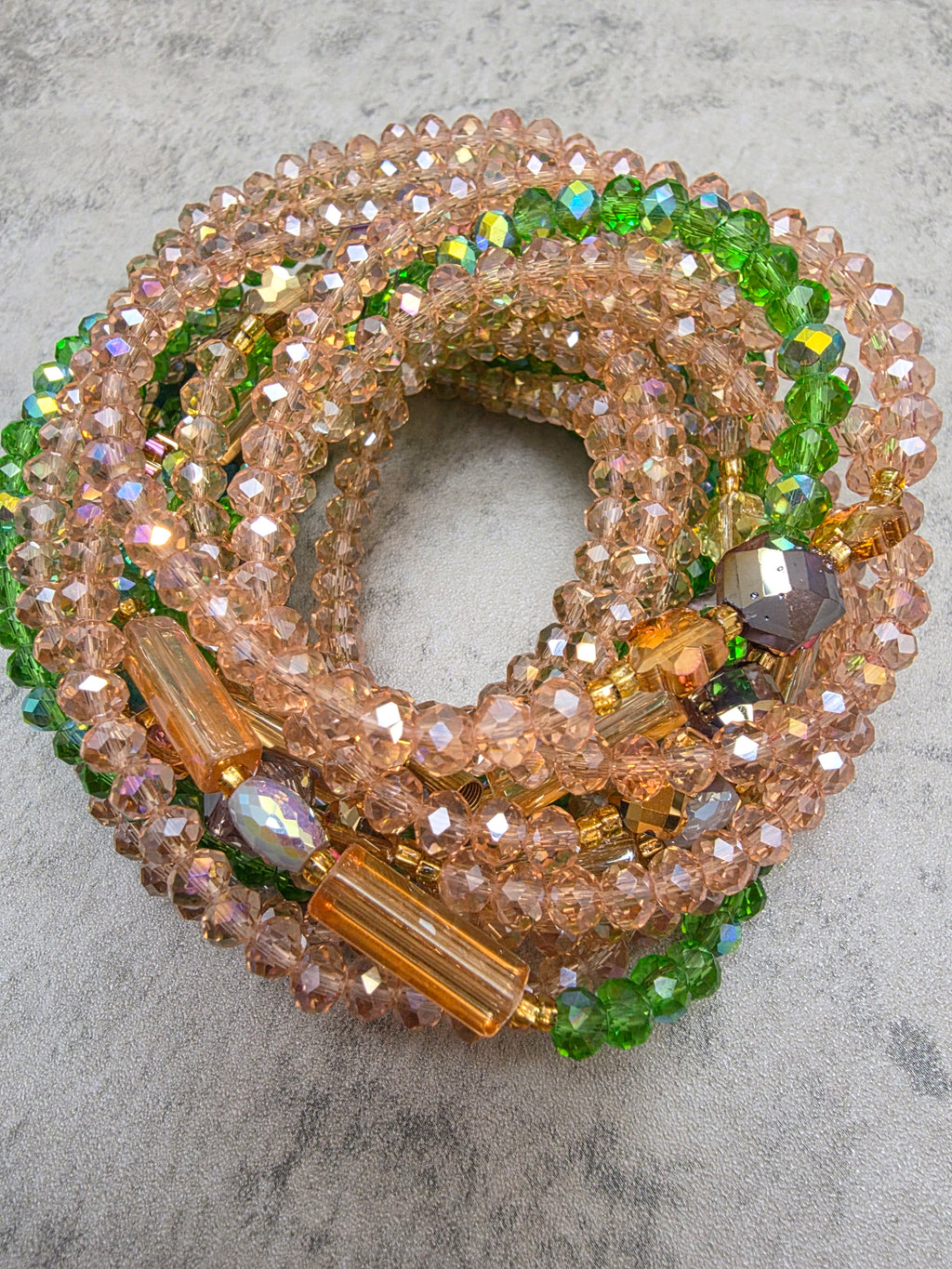 Champagne Rose Clasp Waist Beads