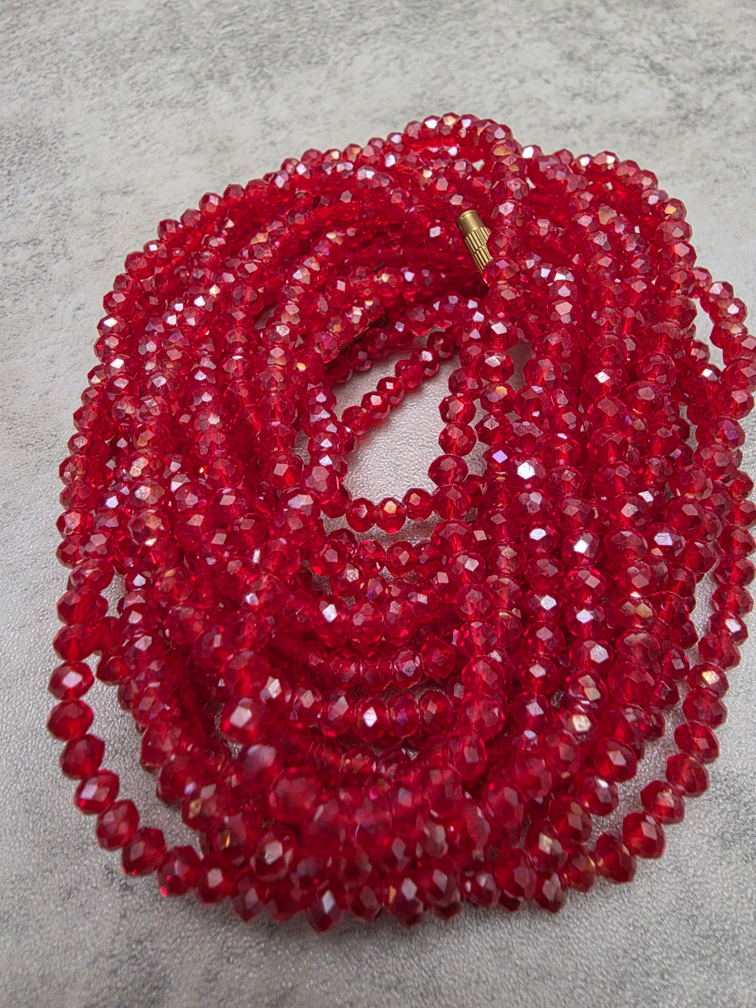Classic Red Waist Beads