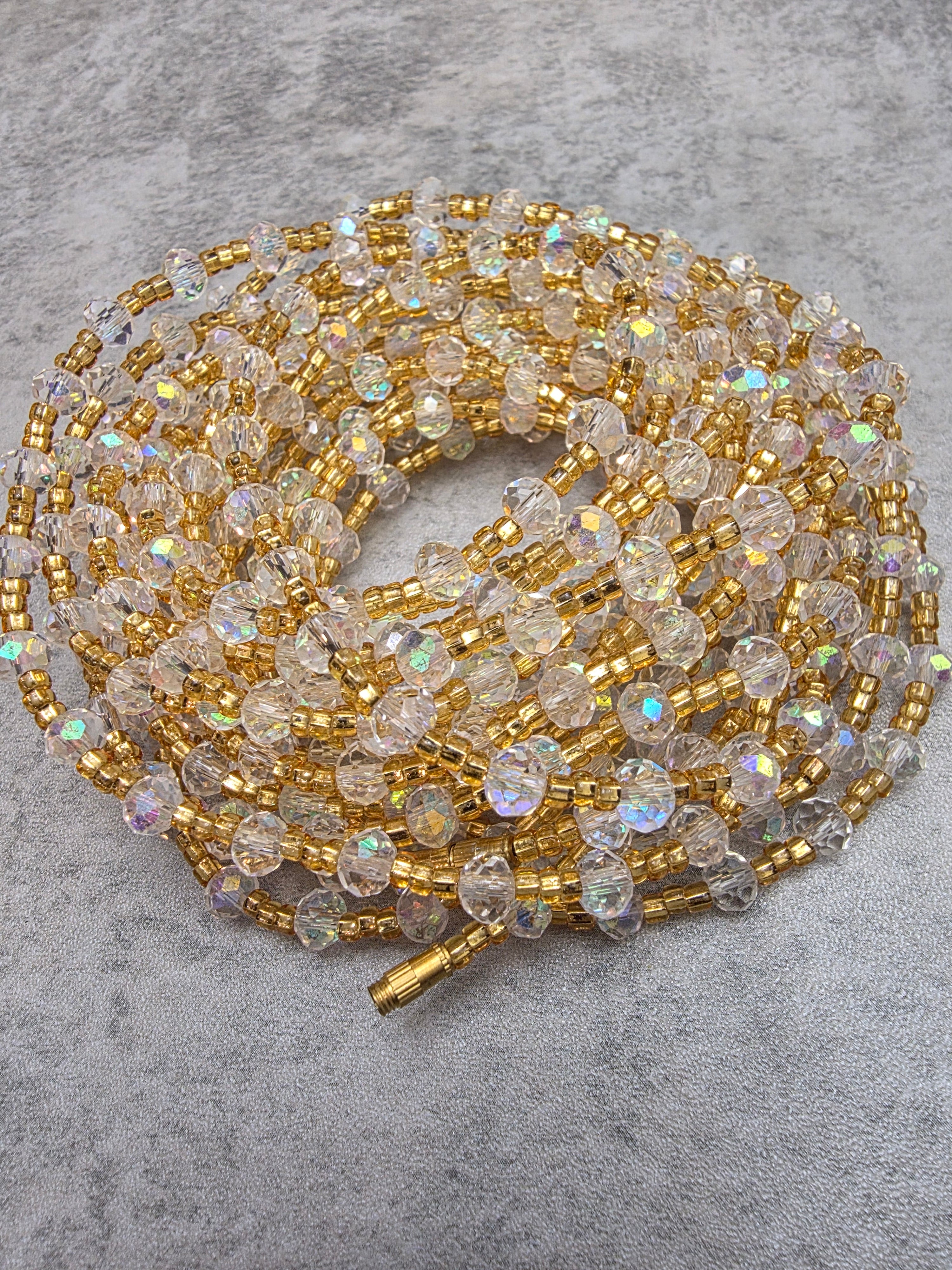 Golden Clear Waist Beads