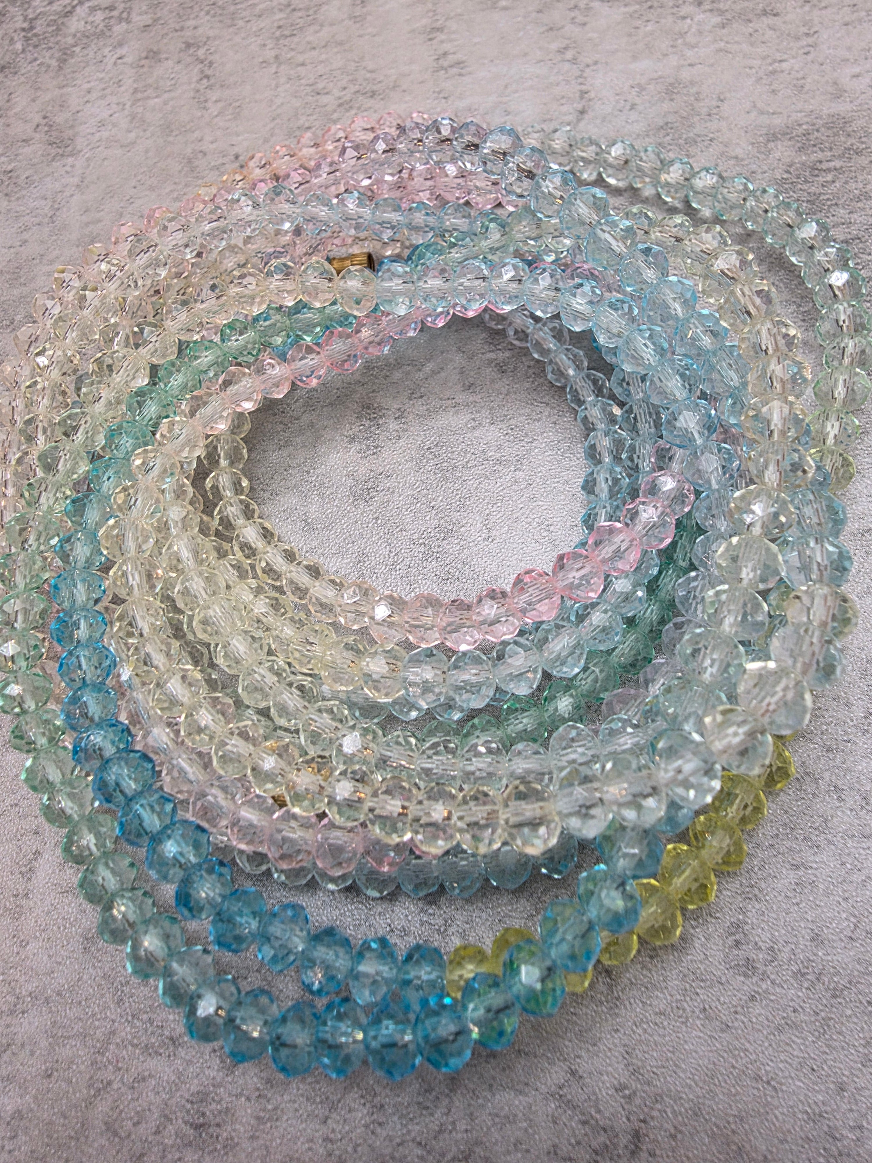 Pastel Clear Waist Beads