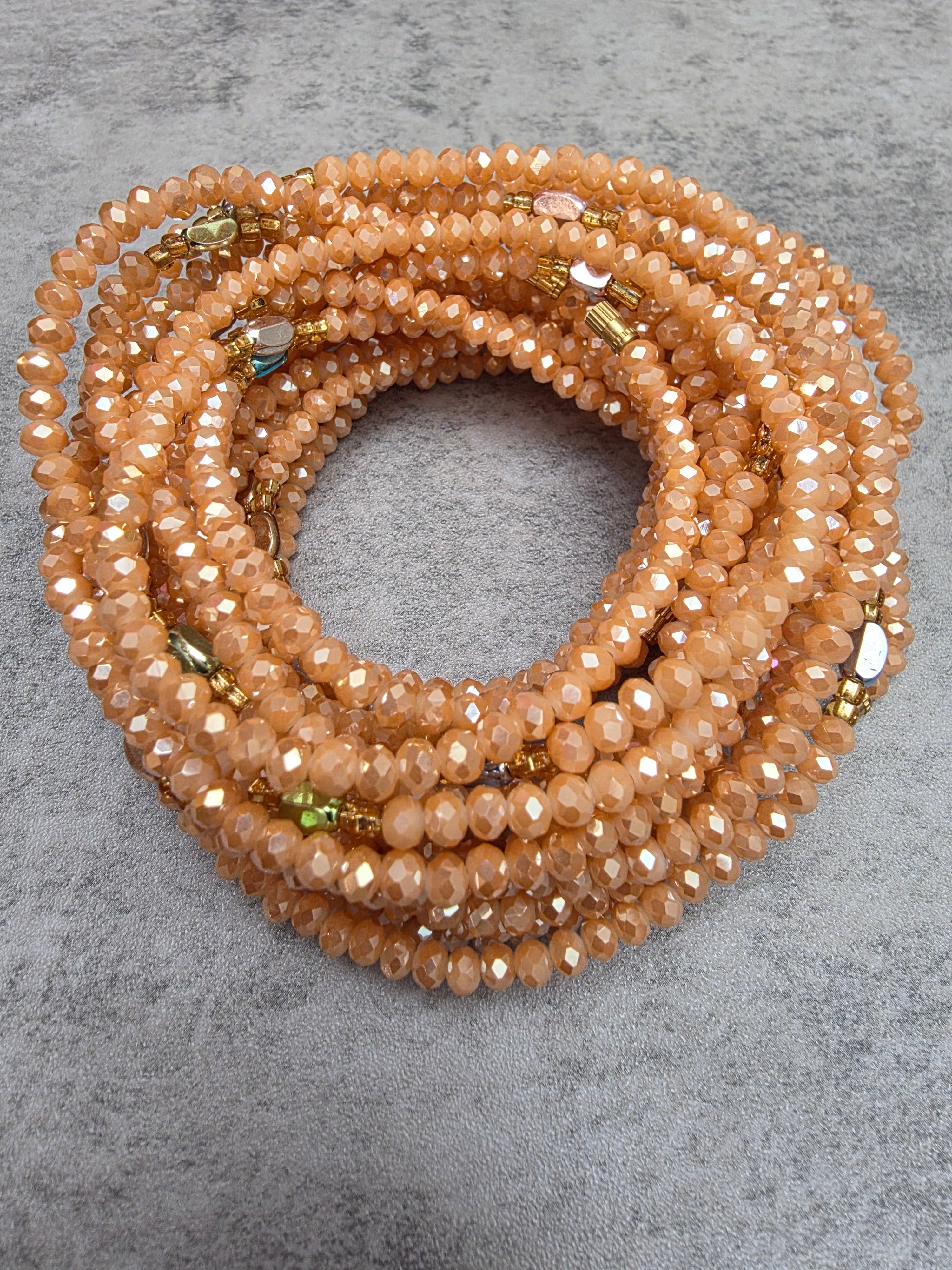 Peach Radiance Waist Beads