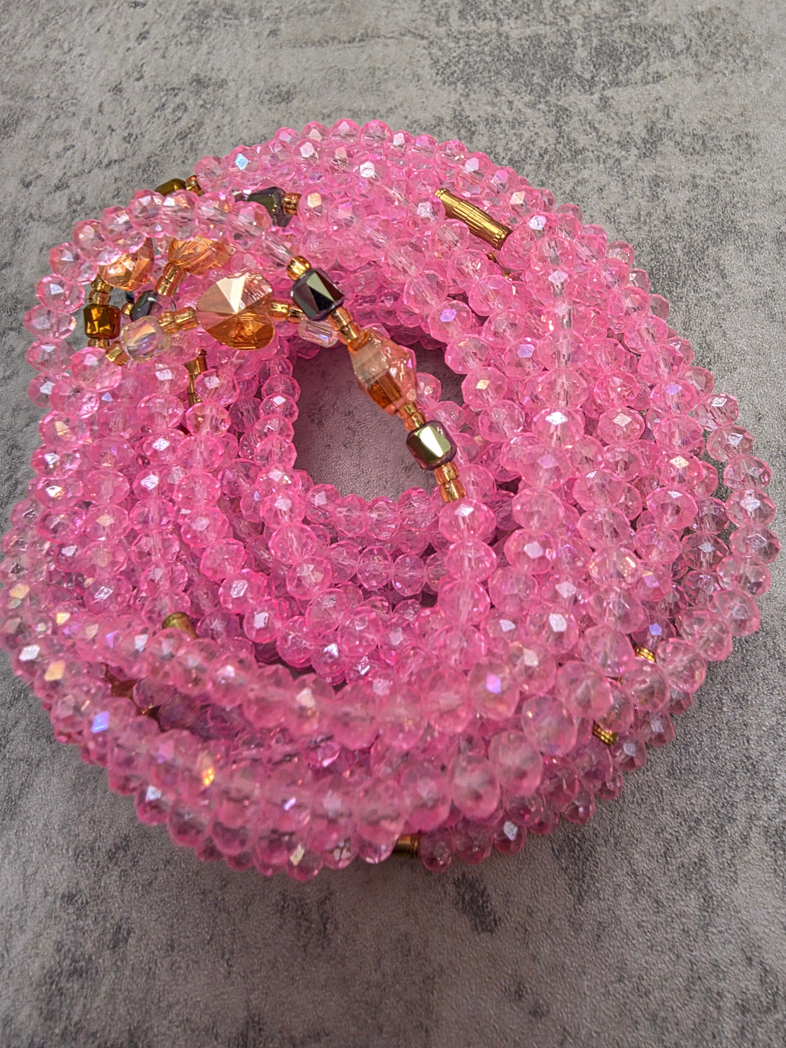 Pink Heirloom Waist Beads