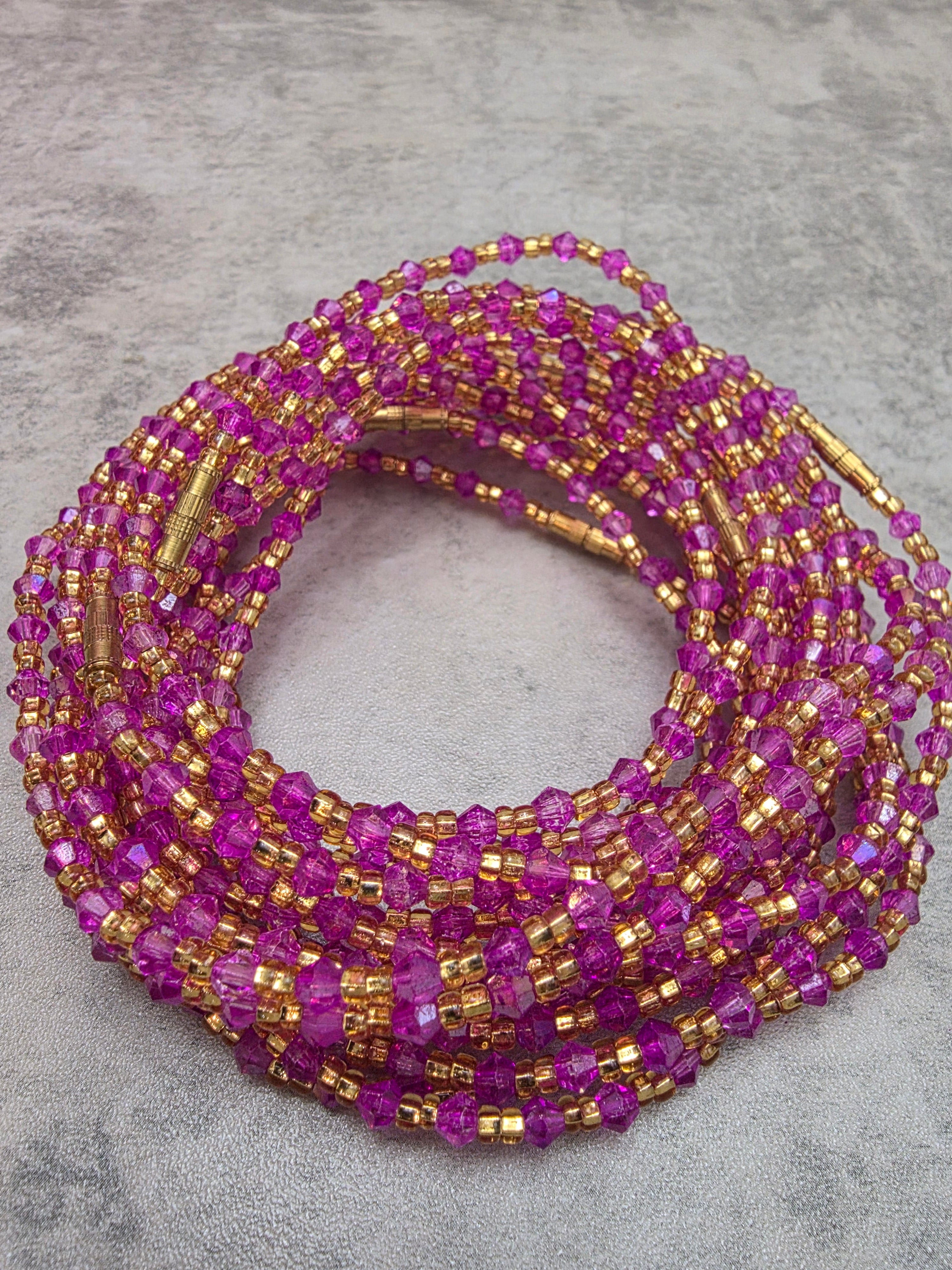 Purple Gold Waist Beads