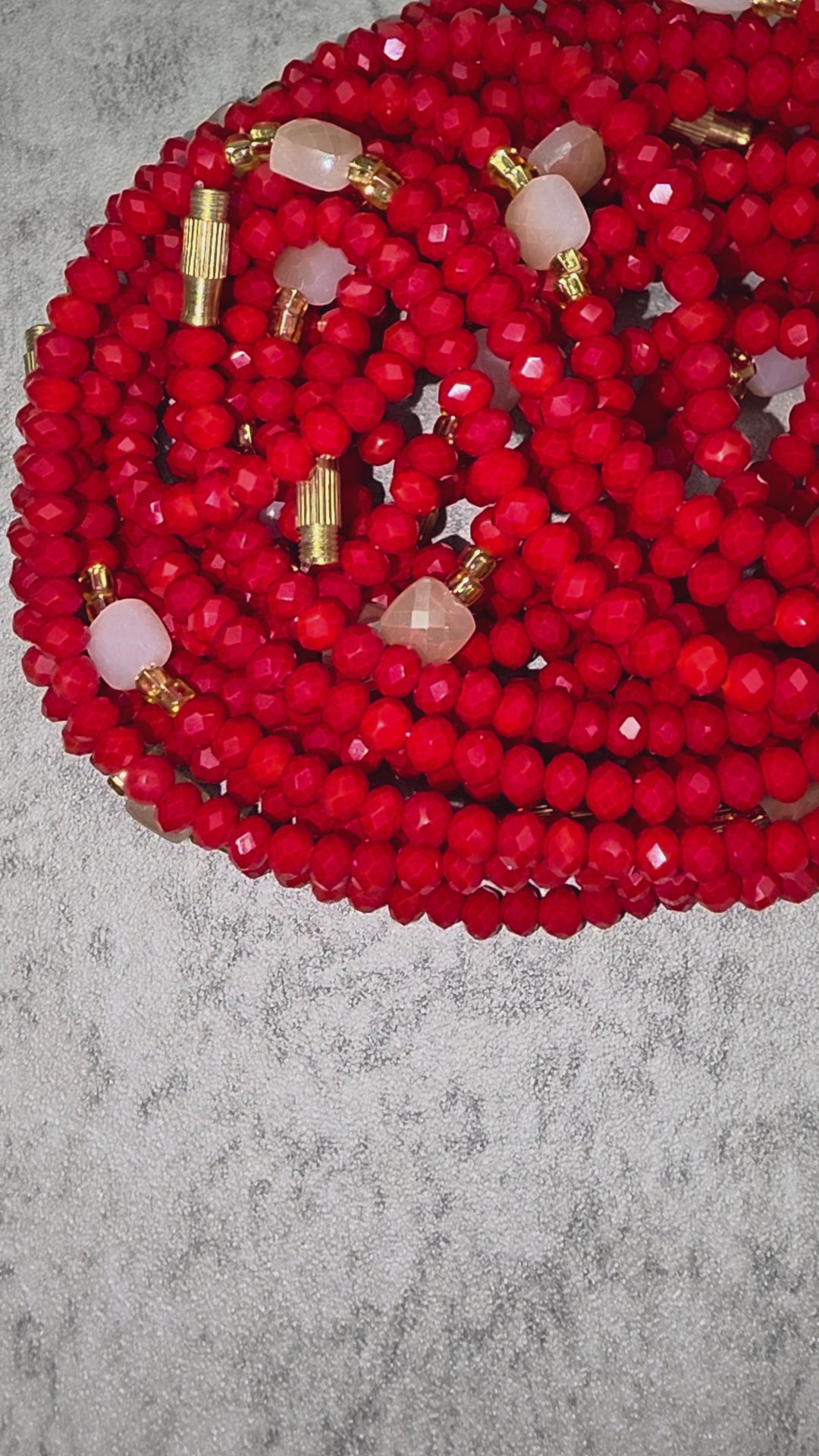 Red Allure Clasp Waist Beads