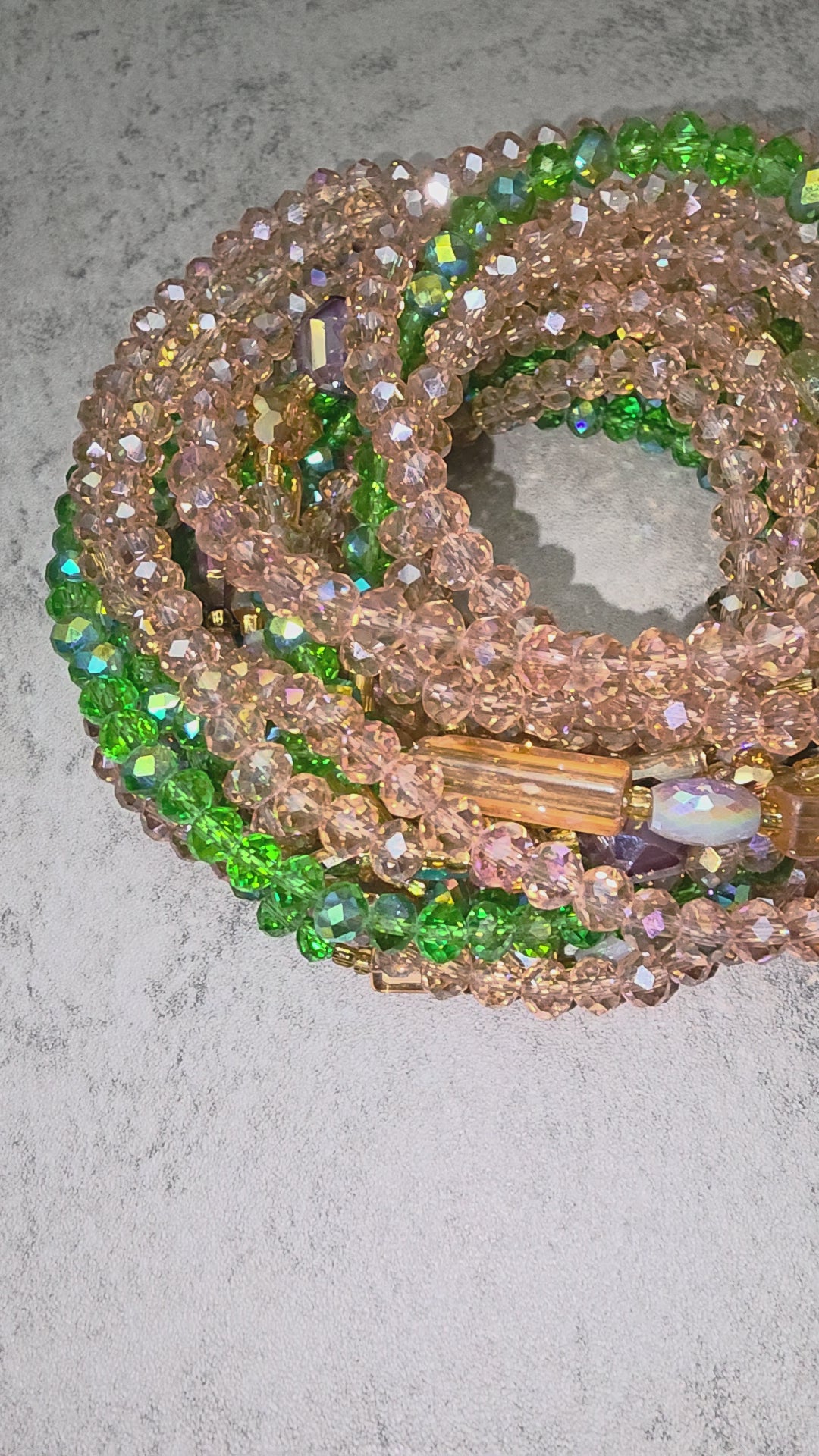 Champagne Rose Clasp Waist Beads