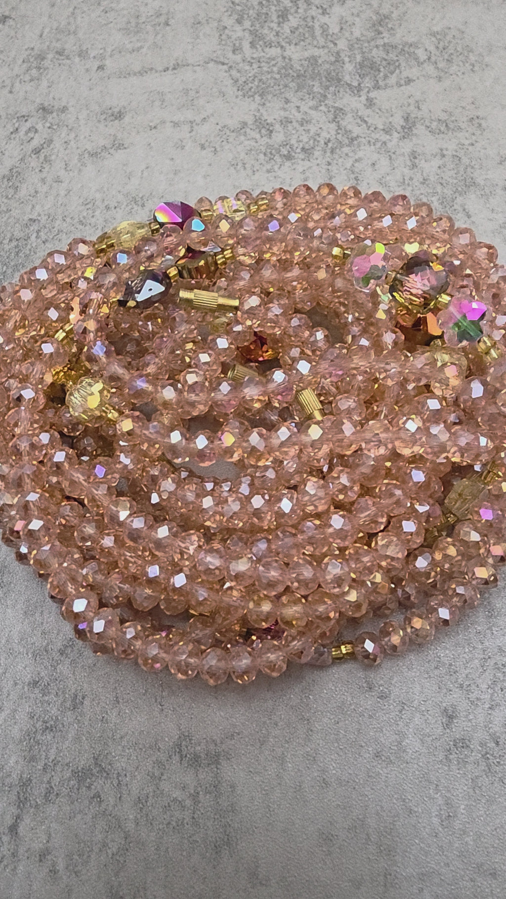 Champagne Blush Clasp Waist Beads