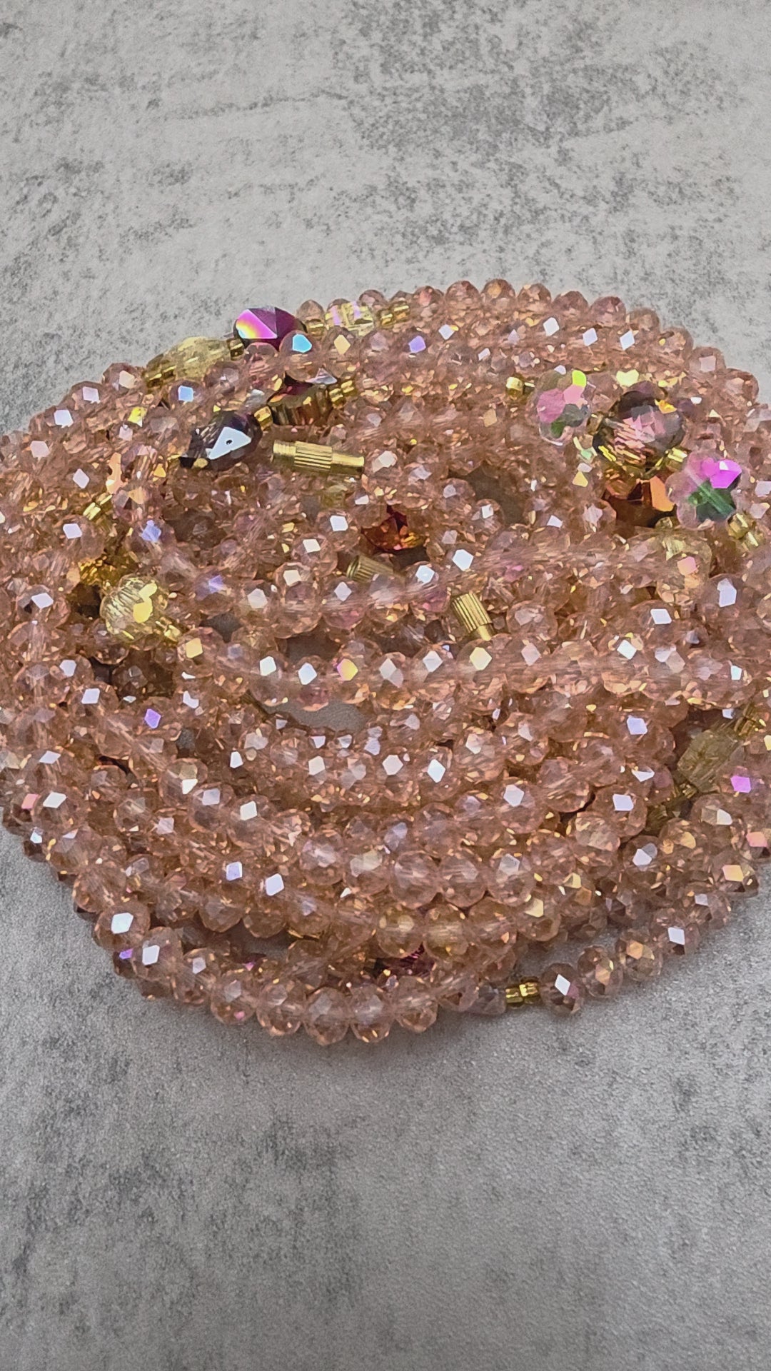 Champagne Blush Clasp Waist Beads