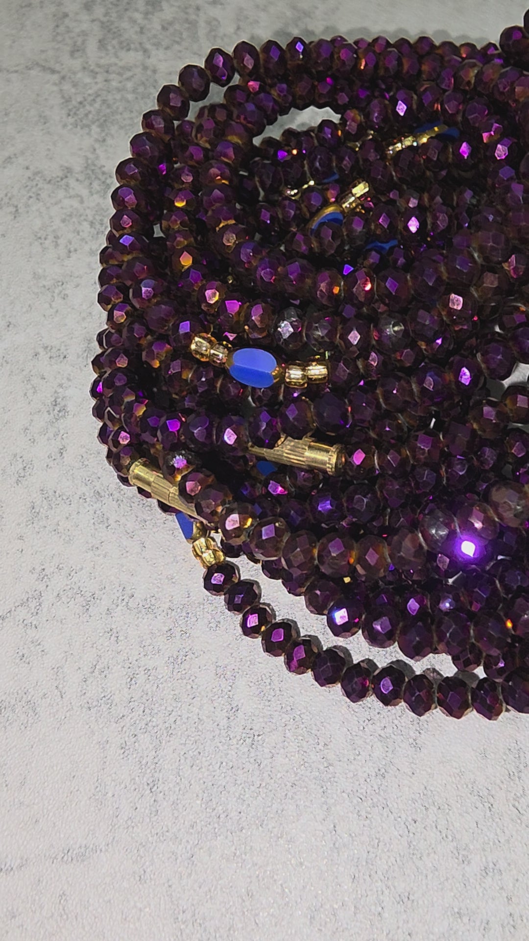 Midnight Plum Clasp Waist Beads